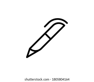 Pencil line icon. Vector symbol in trendy flat style on white background. Web sing for design.