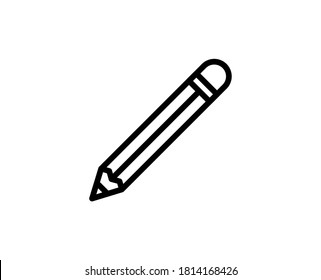 Pencil line icon. Vector symbol in trendy flat style on white background. Web sing for design.