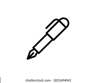 Pencil line icon. Vector symbol in trendy flat style on white background. Web sing for design.
