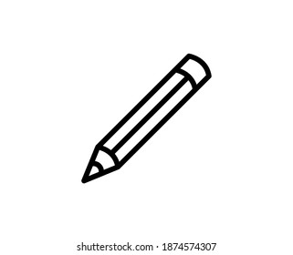 Pencil line icon. Vector symbol in trendy flat style on white background. Web sing for design.