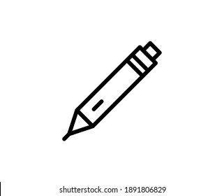 Pencil line icon. Vector symbol in trendy flat style on white background. Web sing for design.