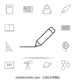 pencil with a line icon. web icons universal set for web and mobile