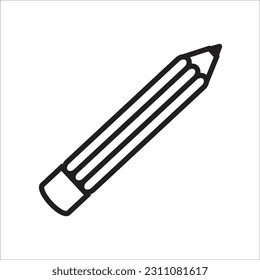 pencil line new vector icon