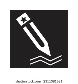 icono de vector nuevo de línea de lápiz