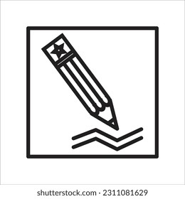 pencil line new vector icon