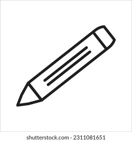 pencil line new vector icon