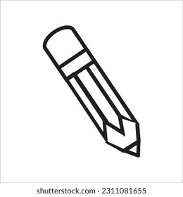 pencil line new vector icon