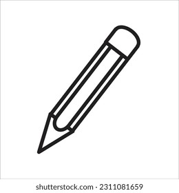 pencil line new vector icon