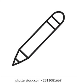 pencil line new vector icon