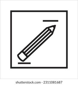 pencil line new vector icon