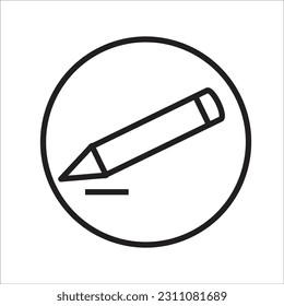 pencil line new vector icon