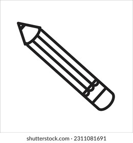 pencil line new vector icon