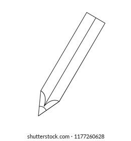 pencil line out vector icon,flat design on white background,esp10