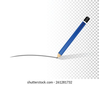pencil line over a blank design layer illustration design