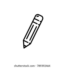 pencil line sign, icon vector