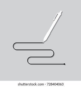 pencil with line stroke