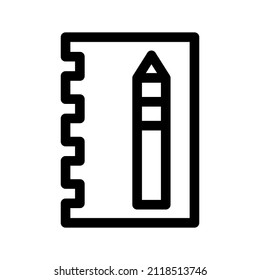 Pencil line style icon vector for graphic design, logo, web site, social media, mobile app, illustration UI