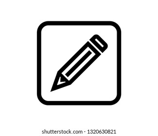 pencil line vector icon 