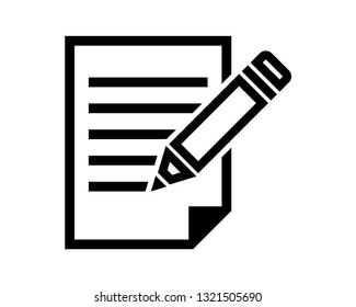 pencil line vector icon