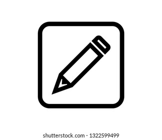 pencil line vector icon 