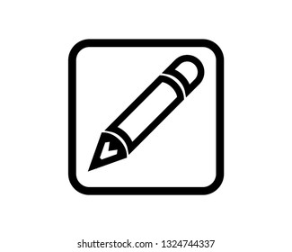 pencil line vector icon