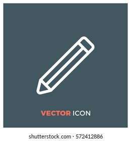 pencil line vector icon