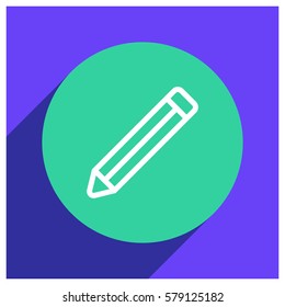pencil line vector icon