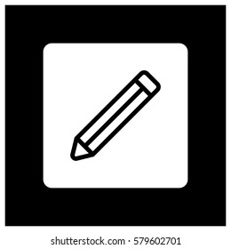 pencil line vector icon