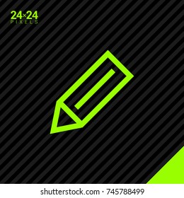 pencil line vector icon