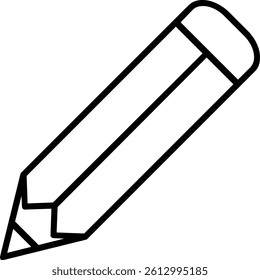 Pencil Line Vector Icon Design