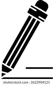 Línea de lápiz de diseño de icono de Vector