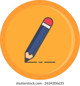 Línea de lápiz de diseño de icono de Vector