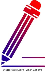Pencil Line vector Icon Design