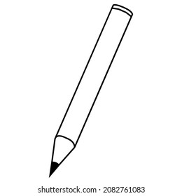 pencil line vector illustration,isolated on white background,top view