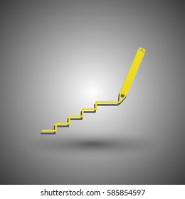 pencil line vector web icon.