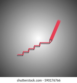 pencil line vector web icon.