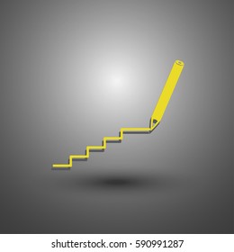 pencil line vector web icon.