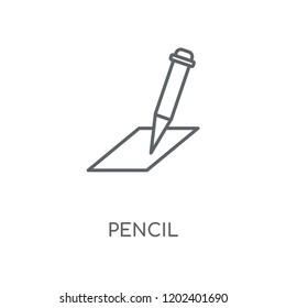 Pencil linear icon. Pencil concept stroke symbol design. Thin graphic elements vector illustration, outline pattern on a white background, eps 10.