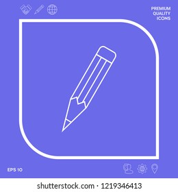 Pencil - linear icon. Graphic elements for your design