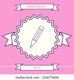 Pencil - linear icon. Graphic elements for your design