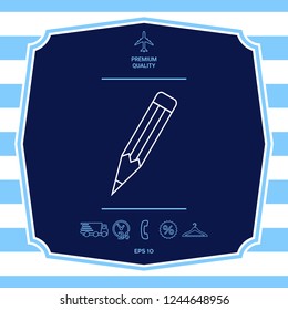 Pencil - linear icon. Graphic elements for your design
