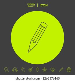 Pencil - linear icon. Graphic elements for your design