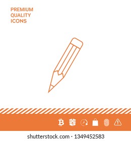 Pencil - linear icon. Graphic elements for your design