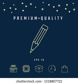 Pencil - linear icon. Graphic elements for your design