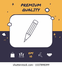 Pencil - linear icon. Graphic elements for your design
