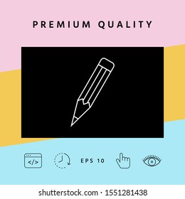 Pencil - linear icon. Graphic elements for your design