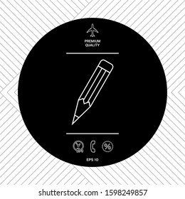Pencil - linear icon. Graphic elements for your design