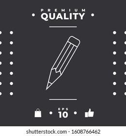 Pencil - linear icon. Graphic elements for your design