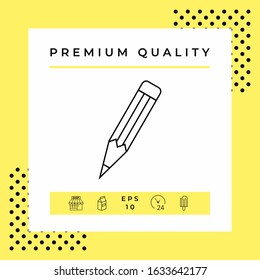 Pencil - linear icon. Graphic elements for your design