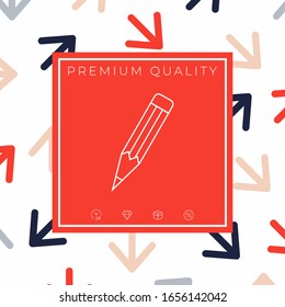 Pencil - linear icon. Graphic elements for your design